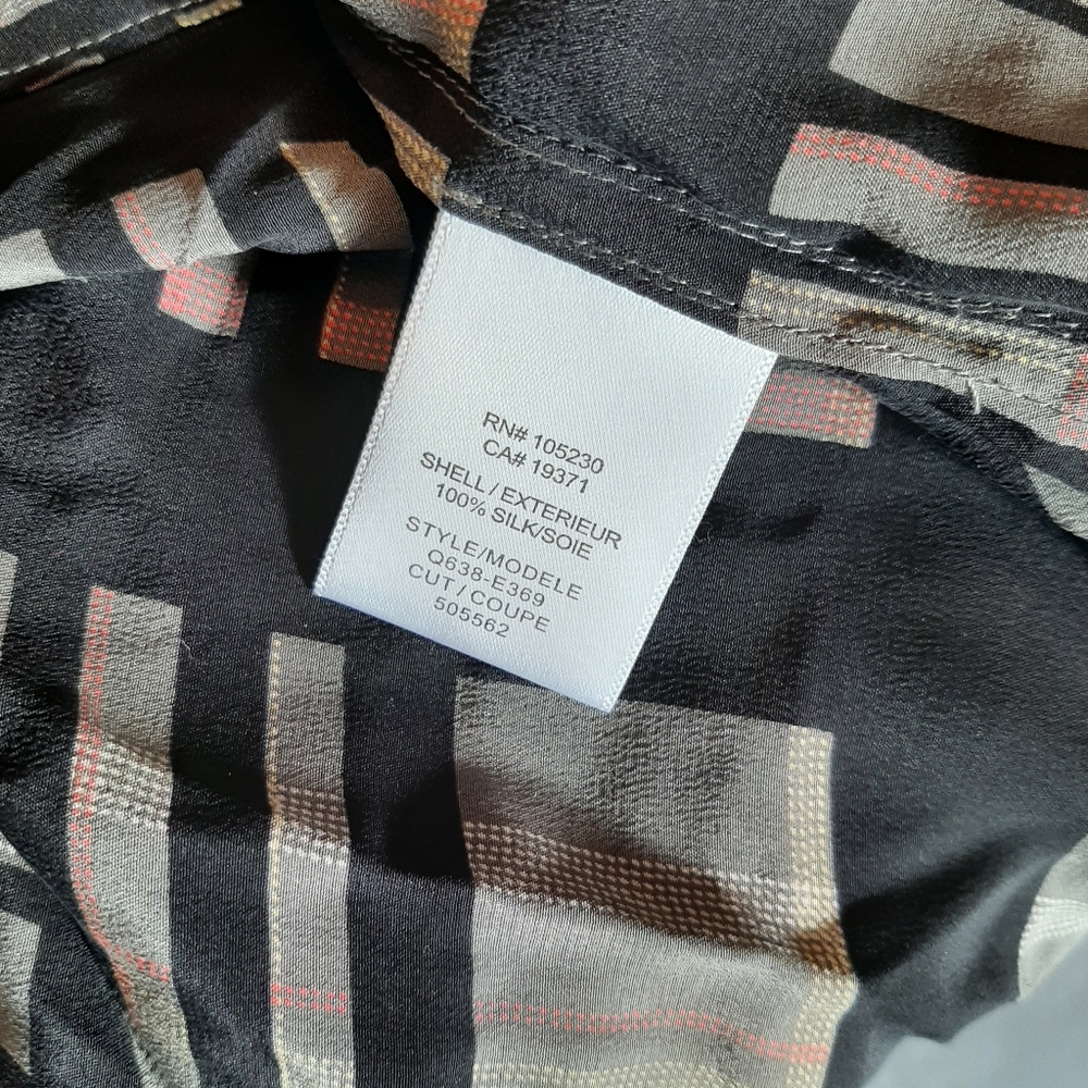Silk plaid equipment button up xs shirt - Picture 4 of 5